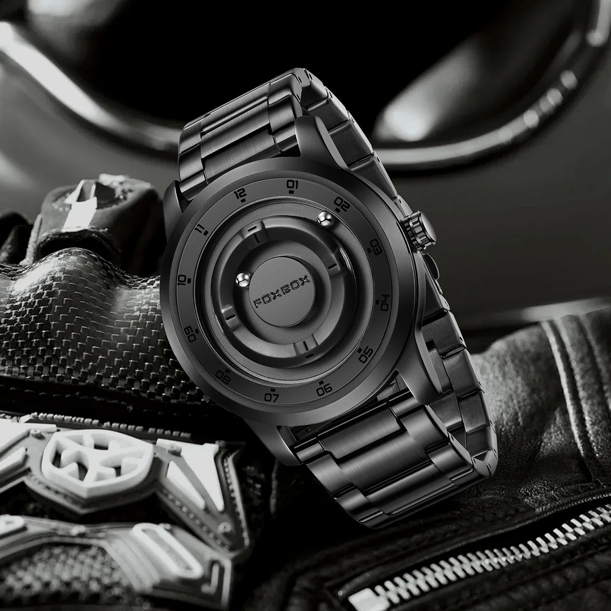 New Original FOXBOX Fashion Mens Watches Top Brand Luxury Magnetic Rolling Ball Pointer Waterproof Watch for Men Montre Homme