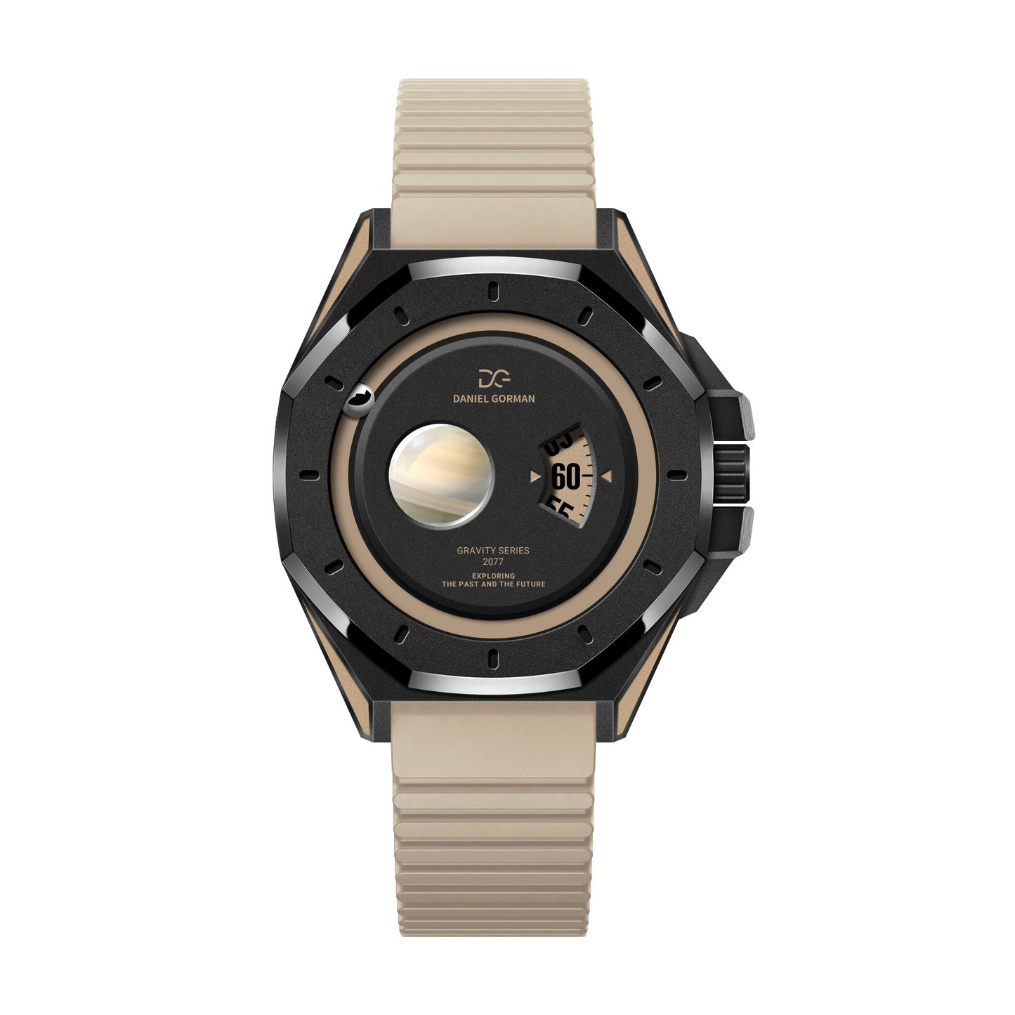 Đồng hồ mặt số nam châm, chất liệu vỏ bằng đồng thau, thiết kế năm 2026, kiểu dáng "hành tinh nam châm", máy quartz Nhật Bản, dây đeo có thể điều chỉnh.