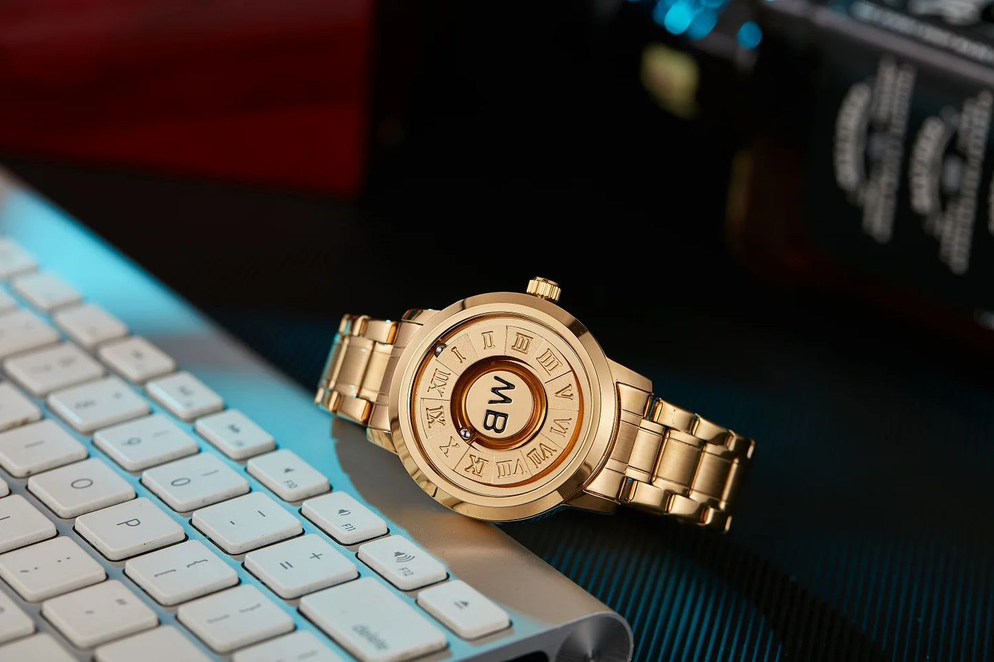 2025 Luxury Watch Men Creative Scrolling Pointer Magnetic Force Sport Watches Men quartz Chronograph Man Clock Relogio Masculino