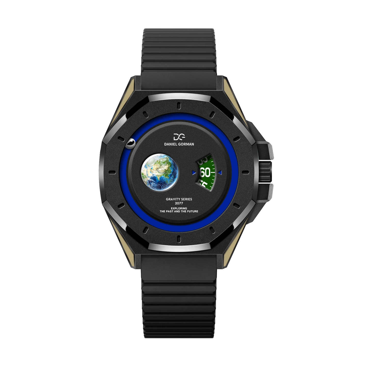 Đồng hồ mặt số nam châm, chất liệu vỏ bằng đồng thau, thiết kế năm 2026, kiểu dáng "hành tinh nam châm", máy quartz Nhật Bản, dây đeo có thể điều chỉnh.