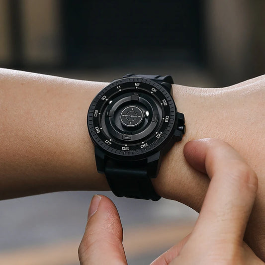 Men's Silicone Band Magnetic Levitation Watch Waterproof Janpanese Movement 3 ATM Hands Watch