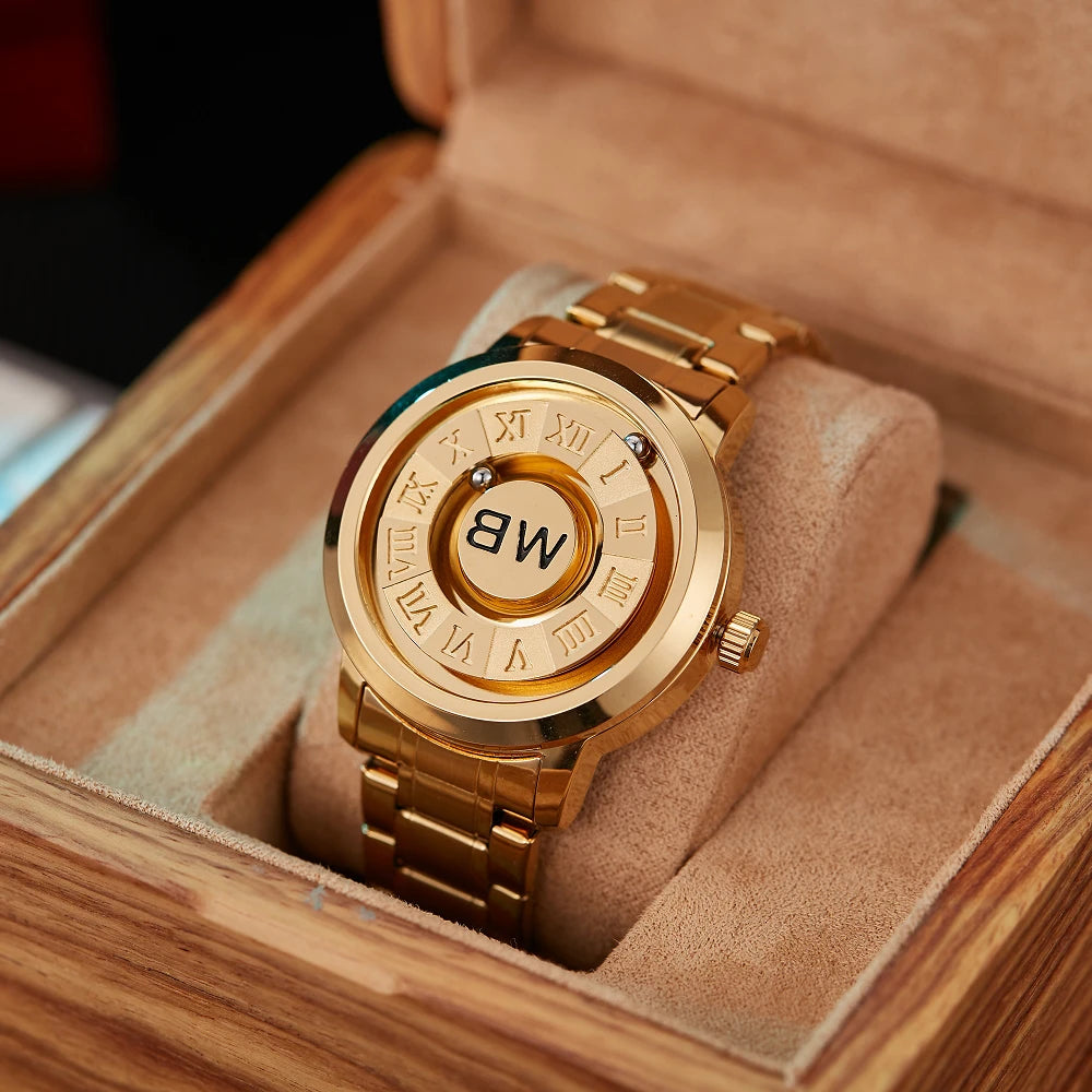 2025 Luxury Watch Men Creative Scrolling Pointer Magnetic Force Sport Watches Men quartz Chronograph Man Clock Relogio Masculino