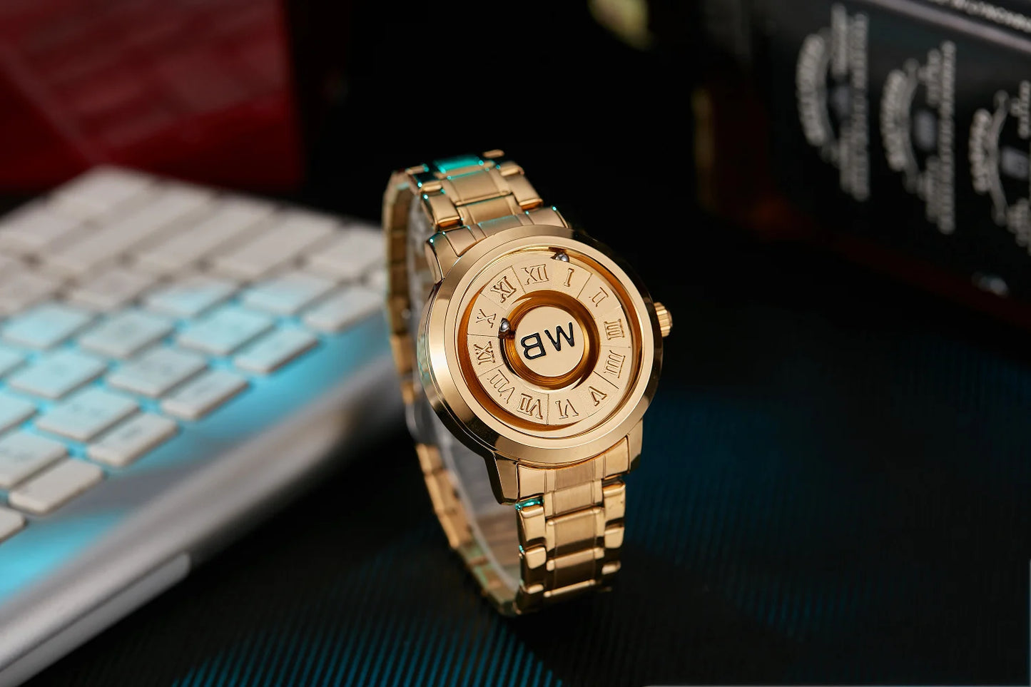 2025 Luxury Watch Men Creative Scrolling Pointer Magnetic Force Sport Watches Men quartz Chronograph Man Clock Relogio Masculino