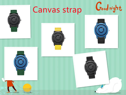 Simple & Stylish Magnetic Ball Watch – Clean Minimalist Design – detail view