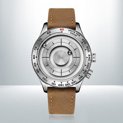 EOEO Magnetic Ball Watch – Genuine Leather – side view