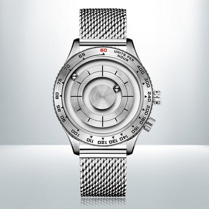 EOEO Magnetic Ball Watch – Genuine Leather – on wrist