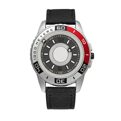 EUTOUR Sports Magnetic Ball Watch – Alloy Steel – detail view