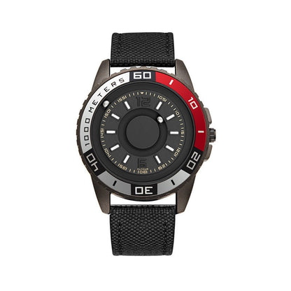 EUTOUR Sports Magnetic Ball Watch – Alloy Steel – side view