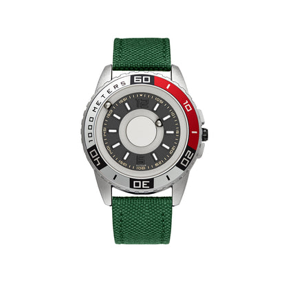 EUTOUR Sports Magnetic Ball Watch – Alloy Steel – detail view