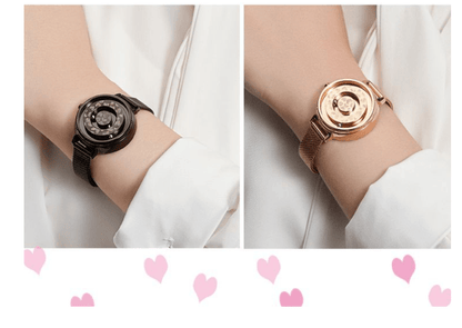 Magnetic Ball Quartz Watch – Classic Rolling Ball Display – side view