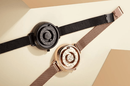 Magnetic Ball Quartz Watch – Classic Rolling Ball Display – on wrist